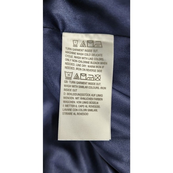 Isaac Mizrahi Live! Floral Printed Faux Fur Shearling Coat Navy QVC Size M - Picture 15 of 16